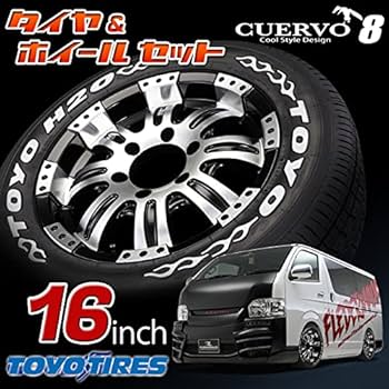 ハイエース FLEDERMAUS 16インチ 6穴タイヤ付4本 Amazon | FLEDERMAUS フレーダーマウス CUERVO8 クエルボ8 TOYOTA